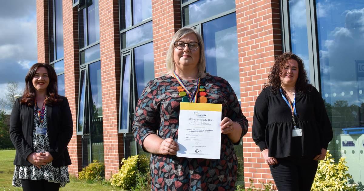Cronton College wins Matrix Award for outstanding Advice and Guidance