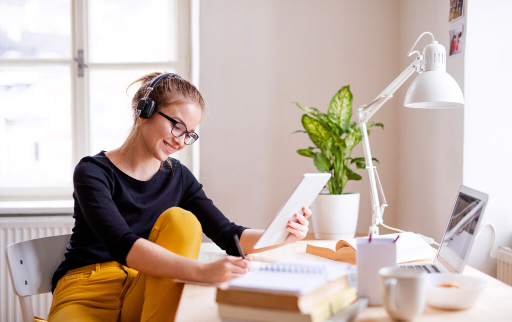 Image of student working