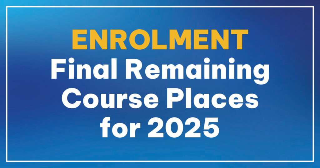 Enrolment Final Remaining Course Places for 2025